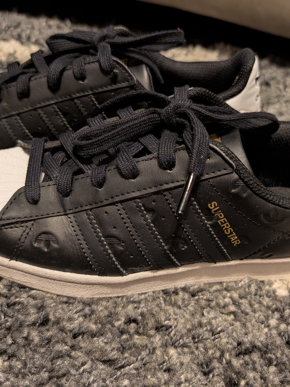 Women's adidas Black & White Superstar Sneakers
